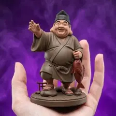 【特級呪物】恵比寿大明神 右手に鯛を携えし福徳の神像 福を願う縁起物
