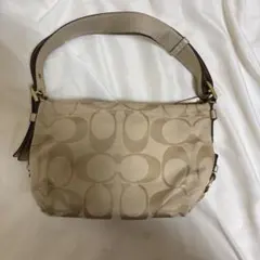 COACH シグネチャー ハンドバッグ ベージュのサムネイル