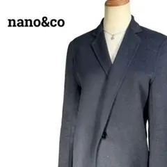 nano&co ナノアンドコー チェスターコート ネイビー 1つボタン【M】