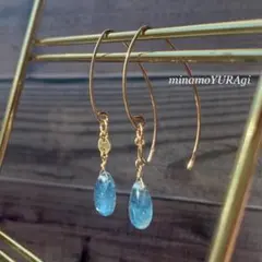 確認用ページ モスカイヤナイト スムースペアシェイプ ピアス 14kgf