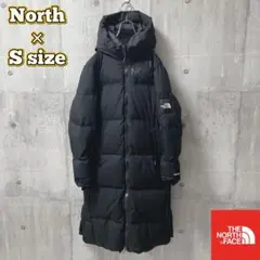 ノースフェイス　ダウンコート　ブラック　ビックロゴ　メンズS