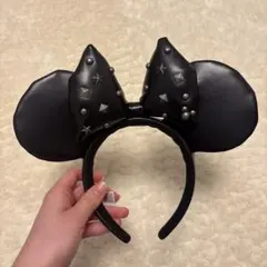 ミニーマウス耳カチューシャ（ブラック）
