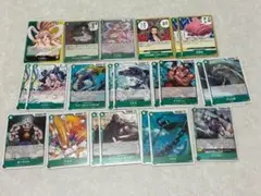 【傷・汚れ無】ワンピースカードゲーム 神速の拳 緑22枚セット