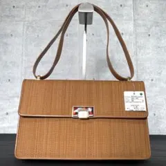 未使用級タグ付き COMTESSE キャメルブラウン ショルダーバッグ定価56万のサムネイル