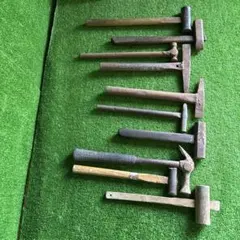 ◆B55】ハンマー 金槌木槌 ネイルハンマー トンカチ 釘抜き 玄翁など計10点
