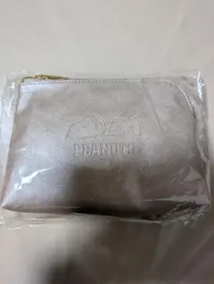 未使用◆スヌーピーPEANUTS◆ レザー調ポーチシャンパンゴールド