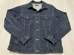 【美品】ユニクロ ストレッチデニムジャケット 濃紺インディゴ XL
