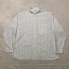UNIQLO：C ブロードオーバーサイズシャツ ストライプ 長袖シャツ XL