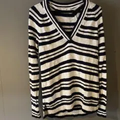 GAP☆Vネック長袖サマーニット　ボーダー