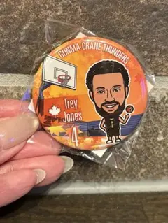 【限定品】群馬クレインサンダーズ 秋デザイン缶バッジ #4トレイ・ジョーンズ