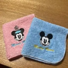 ミッキー・ミニー 刺繍タオル2枚セット
