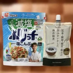 減塩 送料込】フジッコ 減塩ふじっ子 27g eatime 海苔佃煮150gのサムネイル