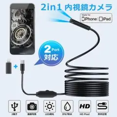HD 内視鏡 2in1 USB-C Lightning 両対応 5.5mm 1m