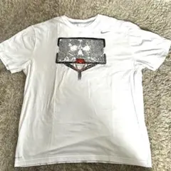 ナイキ DRI-FIT バスケ Tシャツ 白 ゴールプリント