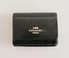 COACH ミニ財布 三つ折り財布 ブラック
