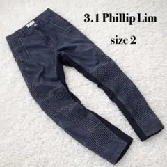 3.1 Phillip Lim フィリップリム バイカーパンツ 蛇腹 ジップ 2のサムネイル
