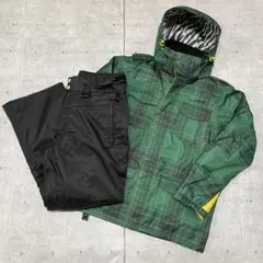 y3d セットアップ スキー スノボ ウェア 総柄 ハイデザイン チェック