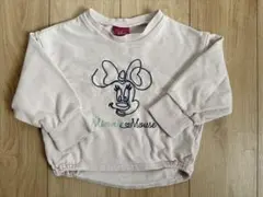 トレーナー 長袖 100 110 ディズニー ミニーちゃん 刺繍 ピンク