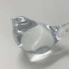ベルギー王室御用達【Val Saint Lambert】オブジェ クリスタル 鳥