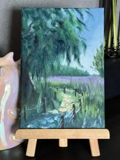 午後の亭」 手描き 油絵 風景画 原画 肉筆 油彩画 印象派 - メルカリ
