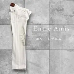 美品】entre amis GAGA テーパード ホワイト デニムパンツ 29 - メルカリ