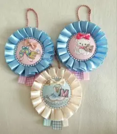 ☆ハンドメイド☆ ロゼット3個セット