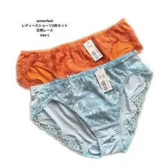 aimerfeelレディースショーツ2枚セット/花柄レース