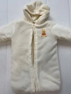 プーさん フリースおくるみ フード付き