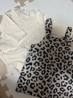 ベビー ロンパース ヒョウ柄 スカート