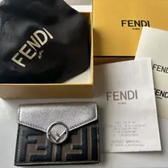 美品】FENDI フェンディ ズッキーノ 二つ折り財布 カード・コイン