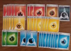 旧裏　ピカチュウマーク　ポケモンカード エネルギー 38枚セット