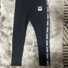 XLARGE 黒 ロゴ入りロングパンツ エクストララージ キッズ裏起毛