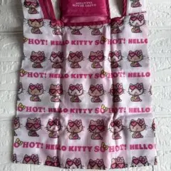 日焼けハローキティ エコバッグ ピンク