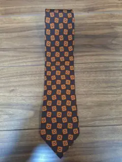 Holliday & Brown シルクネクタイ ブラウン オレンジ 通年用