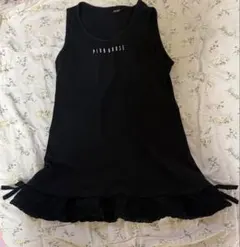 PINK HOUSE フリル付き黒タンクトップ