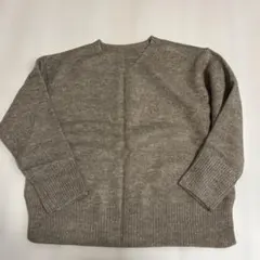 コカ　coca ふあふあヤク風Vネックプルオーバーニット　ブラウン