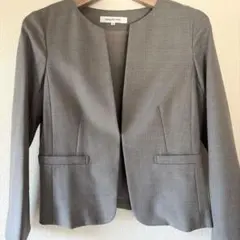 NATURAL BEAUTY BASIC ノーカラージャケット S グレー