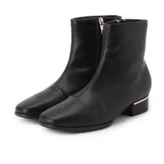 グローブ【人間工学】ストレッチ ショートブーツ　ブラック　M 合皮　ローヒール