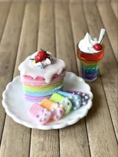 ミニチュア　レインボースイーツセット