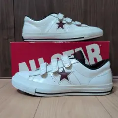 【US7.5】ワンスター　白×黒　V-3　レザー ALL STAR　コンバース US7.5】ワンスター 白×黒 V-3 レザー ALL STAR コンバース - メルカリ