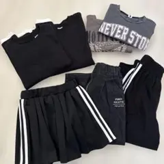 7枚セット★130〜140 女の子 ズボン スカート Tシャツ ロンT