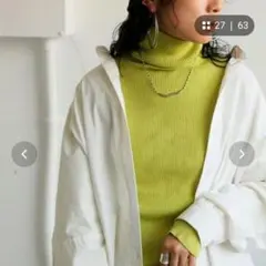 吸湿発熱タートルリブニット