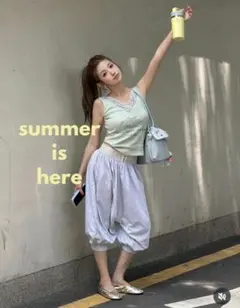 ZARA　クロップド丈ハーレムパンツ S（7~~9号）