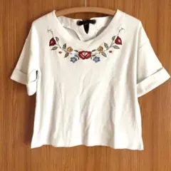 トップス カットソー 刺繍 Tシャツ 半袖 RETRO GIRL