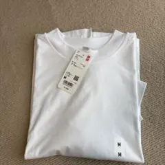 UNIQLO エアリズム　コットンT 白のサムネイル