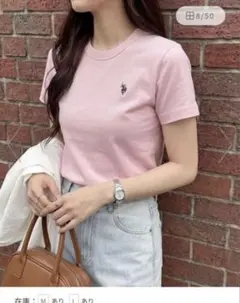 U.S. POLO ASSN. 半袖Tシャツ ピンク