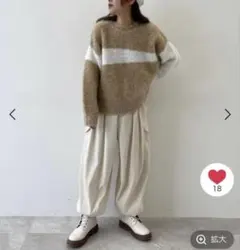 niko and...MODE NORM COREバイカラークループルオーバー