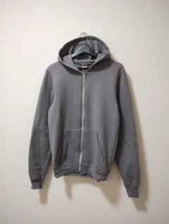 [USA製]アメリカンアパレル F497 ジップパーカー グレー 無地