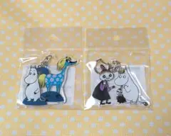 ムーミンショップ広島店限定 アクリルキーホルダー ムーミンとはなうま 内緒話