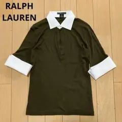 RALPH LAUREN ラルフローレン　七分袖カットソー　カーキ　Mサイズ